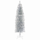 vidaXL Karcsú műkarácsonyfa gömbökkel 180 cm 300 LED Meleg fehér