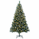 vidaXL Mű karácsonyfa 120 cm 150 LED Meleg fehér PVC és fém Zöld