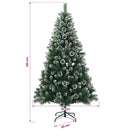 vidaXL Mű karácsonyfa 120 cm 150 LED Meleg fehér PVC és fém Zöld