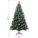 vidaXL Mű karácsonyfa 210 cm 300 LED Meleg fehér PVC és fém Zöld