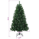vidaXL Műkarácsonyfa díszgömbbel 210 cm 300 LED Meleg fehér PVC és fém