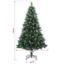 vidaXL Műfenyő gömbökkel 120 cm 150 LED Meleg fehér PVC és fém Zöld