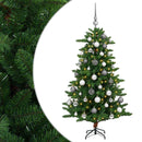 vidaXL Műfenyő gömbökkel 120 cm 150 LED Meleg fehér PVC és fém Zöld