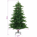 vidaXL Műfenyő gömbökkel 150 cm 150 LED Meleg fehér PVC és fém Zöld