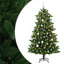 vidaXL Műfenyő gömbökkel 180 cm 300 LED Meleg fehér PVC és fém Zöld