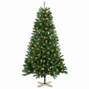 vidaXL Mű karácsonyfa 210 cm 300 LED Meleg fehér PVC Zöld