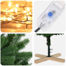 vidaXL Mű karácsonyfa 240 cm 300 LED Meleg fehér PVC Zöld
