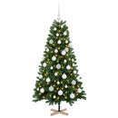 vidaXL Műkarácsonyfa gömbbel 120 cm 150 LED Meleg fehér PVC Zöld