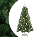 vidaXL Műkarácsonyfa gömbbel 150 cm 150 LED Meleg fehér PVC Zöld