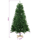 vidaXL Műkarácsonyfa gömbbel 150 cm 150 LED Meleg fehér PVC Zöld