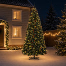 vidaXL Műfenyő zsanéros ágakkal és gömbökkel 400 cm 600 LED
