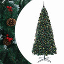 vidaXL Műfenyő zsanéros ágakkal és gömbökkel 400 cm 600 LED