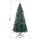 vidaXL Műfenyő zsanéros ágakkal és gömbökkel 400 cm 600 LED