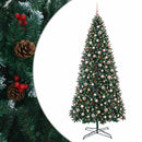 vidaXL Mű zsanéros karácsonyfa gömbökkel 500 cm 900 LED Meleg fehér