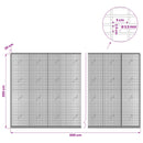 vidaXL Gabion 3,5 mm Dróttal és 5x2,5 cm Rácsos 650x20x200 cm