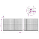 vidaXL Gabion 3,5 mm Dróttal és 5x2,5 cm Rácsos 1200x30x100 cm