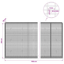 vidaXL Gabion 3,5 mm Dróttal és 5x2,5 cm Rácsos 1150x30x150 cm