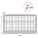 vidaXL Gabion 3,5 mm Dróttal és 5x2,5 cm Rácsos 100x50x50 cm