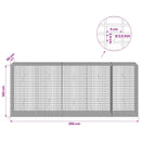 vidaXL Gabion 3,5 mm Dróttal és 5x2,5 cm Rácsos 250x50x100 cm