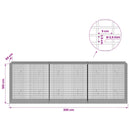 vidaXL Gabion 3,5 mm Dróttal és 5x2,5 cm Rácsos 300x50x100 cm