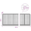 vidaXL Gabion 3,5 mm Dróttal és 5x2,5 cm Rácsos 450x50x100 cm