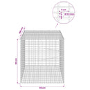 vidaXL Gabion 3,5 mm Dróttal és 5x2,5 cm Rácsos 50x100x50 cm
