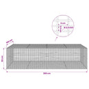 vidaXL Gabion 3,5 mm Dróttal és 5x2,5 cm Rácsos 200x100x50 cm