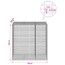 vidaXL Gabion 3,5 mm Dróttal és 5x2,5 cm Rácsos 150x100x150 cm