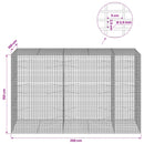 vidaXL Gabion 3,5 mm Dróttal és 5x2,5 cm Rácsos 250x100x150 cm