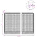 vidaXL Gabion 3,5 mm Dróttal és 5x2,5 cm Rácsos 800x100x200 cm
