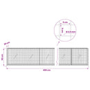 vidaXL Gabion 3,5 mm Dróttal és 5x5 cm Rácsos 450x20x50 cm
