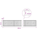 vidaXL Gabion 3,5 mm Dróttal és 5x5 cm Rácsos 600x20x50 cm