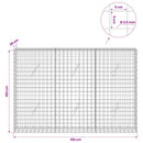 vidaXL Gabion 3,5 mm Dróttal és 5x5 cm Rácsos 150x20x100 cm