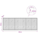 vidaXL Gabion 3,5 mm Dróttal és 5x5 cm Rácsos 300x20x100 cm