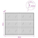 vidaXL Gabion 3,5 mm Dróttal és 5x5 cm Rácsos 200x20x150 cm
