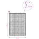 vidaXL Gabion 3,5 mm Dróttal és 5x5 cm Rácsos 150x20x200 cm
