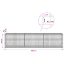 vidaXL Gabion 3,5 mm Dróttal és 5x5 cm Rácsos 300x30x50 cm