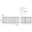 vidaXL Gabion 3,5 mm Dróttal és 5x5 cm Rácsos 450x30x50 cm
