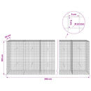 vidaXL Gabion 3,5 mm Dróttal és 5x5 cm Rácsos 350x30x100 cm