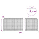 vidaXL Gabion 3,5 mm Dróttal és 5x5 cm Rácsos 1100x30x100 cm