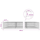vidaXL Gabion 3,5 mm Dróttal és 5x5 cm Rácsos 400x50x50 cm