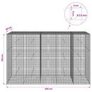vidaXL Gabion 3,5 mm Dróttal és 5x5 cm Rácsos 250x50x150 cm