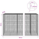 vidaXL Gabion 3,5 mm Dróttal és 5x5 cm Rácsos 850x50x150 cm