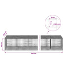 vidaXL Gabion 3,5 mm Dróttal és 5x5 cm Rácsos 350x100x50 cm