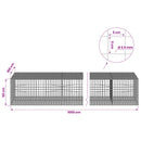 vidaXL Gabion 3,5 mm Dróttal és 5x5 cm Rácsos 1050x100x50 cm