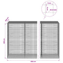 vidaXL Gabion 3,5 mm Dróttal és 5x5 cm Rácsos 800x100x200 cm