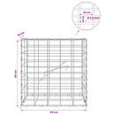 vidaXL Gabion 3,5 mm dróttal és 5x10 cm-es hálóval 50x10x50 cm