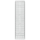 vidaXL Gabion 3,5 mm dróttal és 5x10 cm-es hálóval 50x20x200 cm