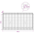 vidaXL Gabion 3,5 mm dróttal és 5x10 cm-es hálóval 100x30x50 cm
