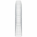 vidaXL Gabion 3,5 mm dróttal és 5x10 cm-es hálóval 100x30x150 cm